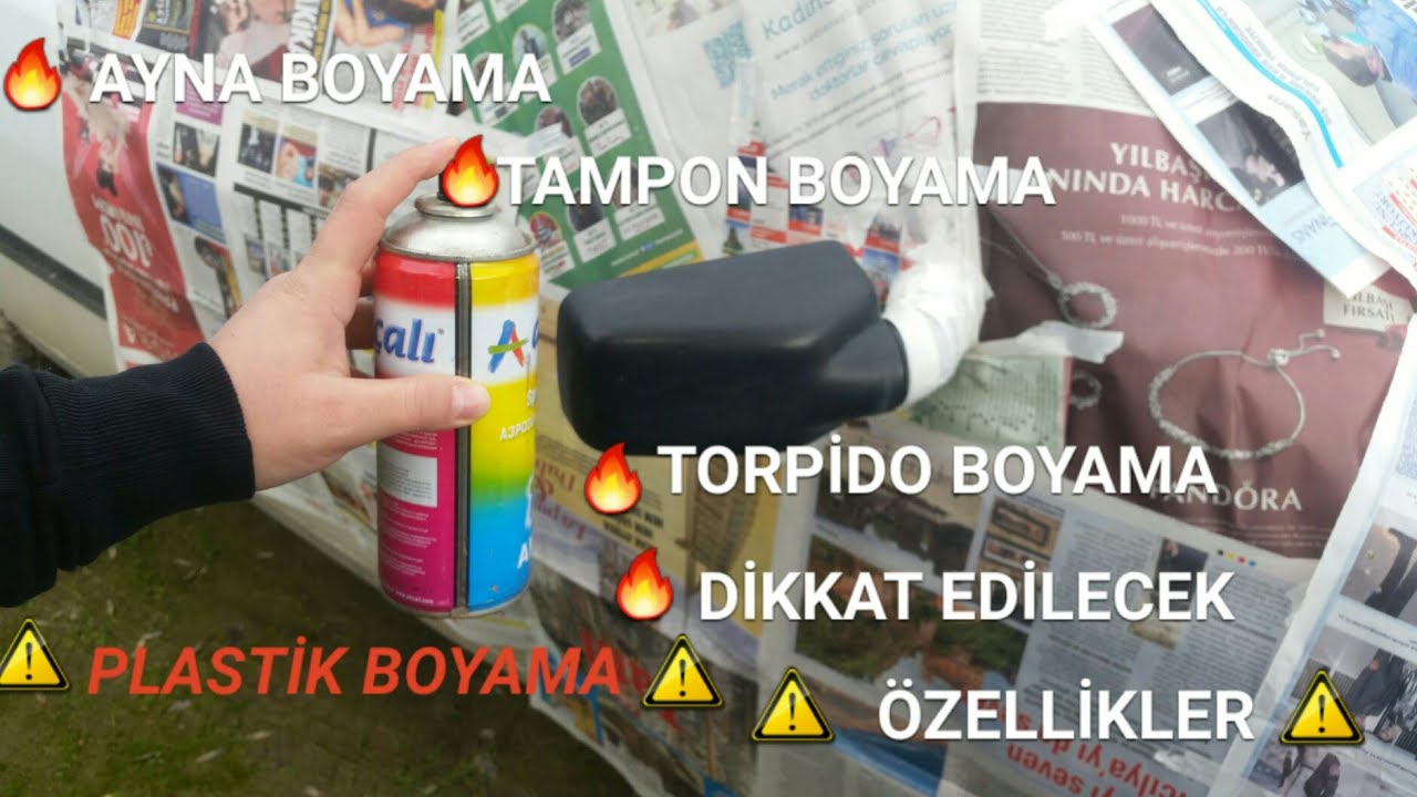 Plastik ayna boyama