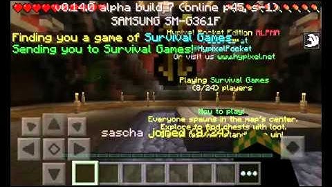 Minecraft pe 0.14.0 server hypixel hunger games