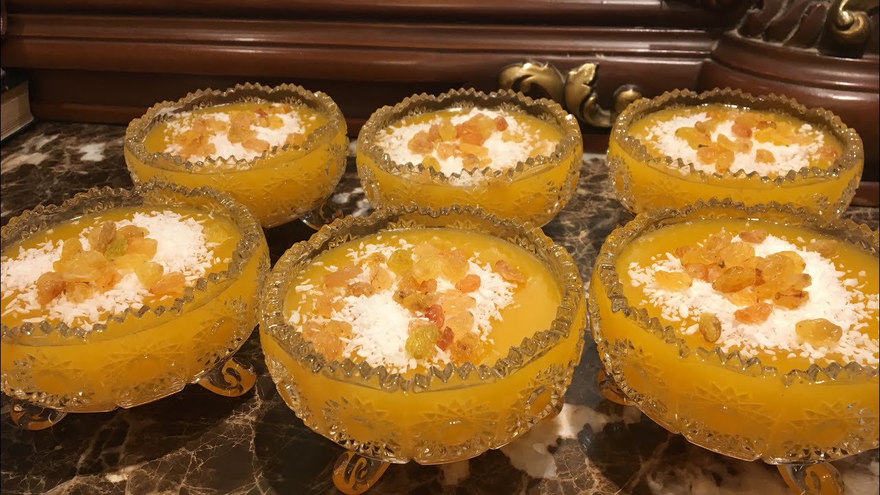 مهلبية قمر الدين بالبرتقال/حلويات رمضان بتاعة زمان👍❤️