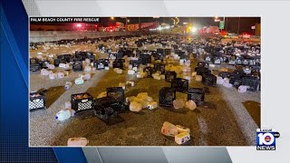 Milk truck crash on I-95 leads to hours-long cleanup