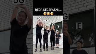 Perbedaan jaringan 5G, 4G, 3G dan E...🤣🤣🤣 #shorts