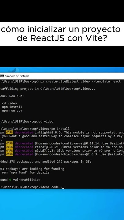Como inicializar un proyecto con ReactJS y vite #webdevelopment # ...