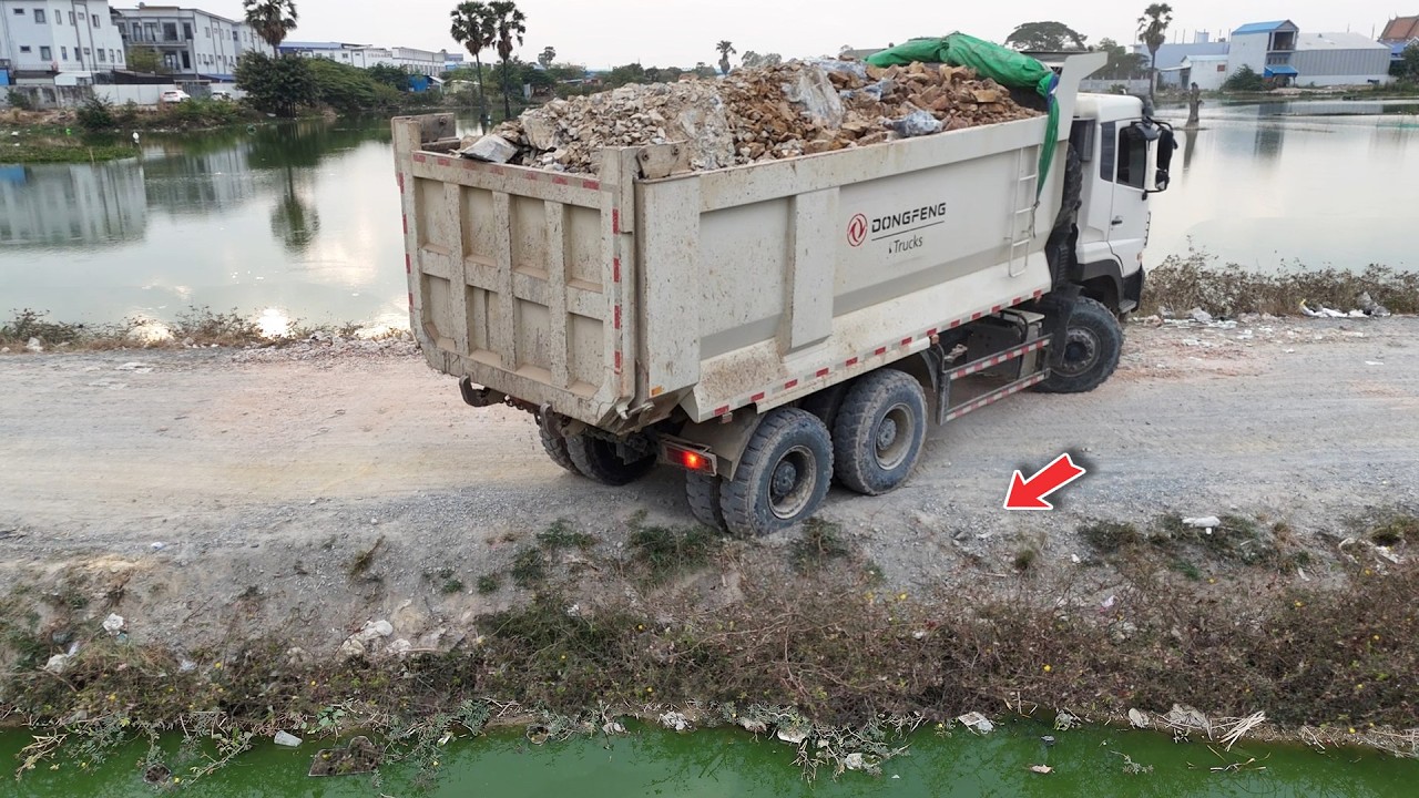 OHH Increible Process! Fully Project [50x50] size filling by Great Dump Trucks with Powerful Dozer