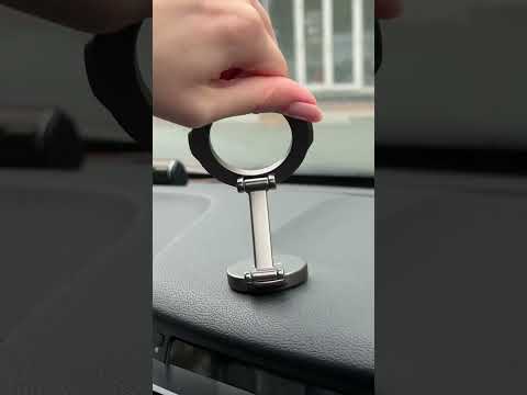 Магнітний тримач телефона в авто Proove Hoop Stick-on Car Mount Magnetic Ring Dark Gray, видео 1
