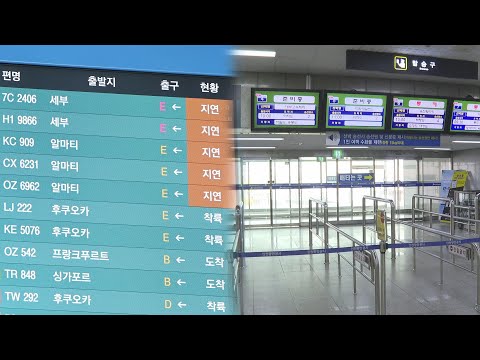 한파에 제주행 <strong>항공</strong> <strong>결항</strong>…서해 뱃길 통제 / 연합뉴스TV (YonhapnewsTV)