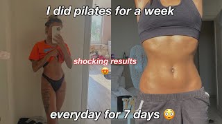 I did Pilates for a week || Before &amp; After