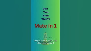 Can You Find This Tricky Mate in One? 🤯♟️ | Chess Puzzle Challenge #chess