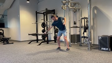 Cable Single Arm Decline Press in Square Stance - With Rotation