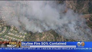 Firefighters Gain Ground On Skyline Fire In Corona