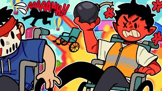 AS IF WE WEREN'T ALREADY HANDICAPPED... | 4Wheel Challenge (w/ H2O Delirious, Kyle, Squirrel)