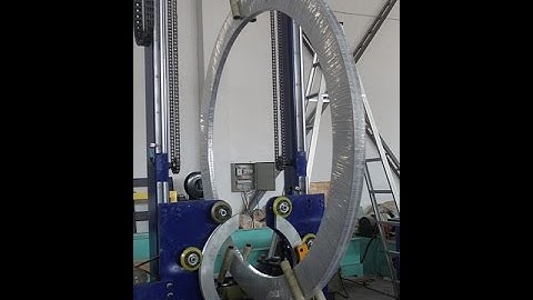 Big pipe coil wrapping machine and packing machine