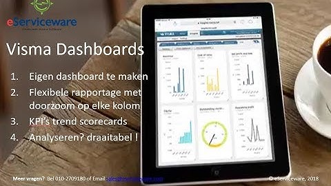 Visma.net zeer flexibele dashboard rapportage mogelijkheden