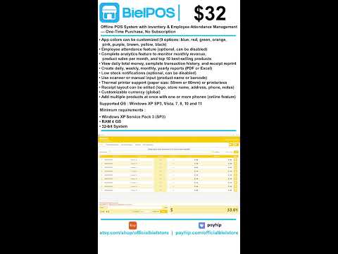 Offline POS System with Inventory & Employee Attendance Management — One-Time Purchase
