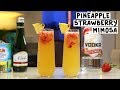 Pineapple Strawberry Mimosa - Tipsy Bartender