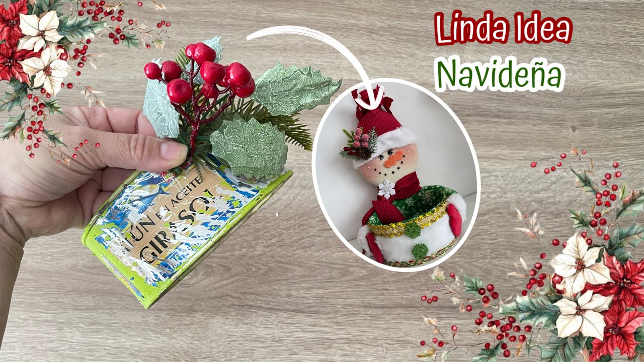 Usemos esta LATA para una HERMOSA Idea NAVIDEÑA ☃️☃️