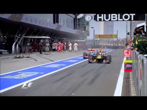 Jenson Button drives into Red Bull pit 2011 Chinese Gp (1080p HD)