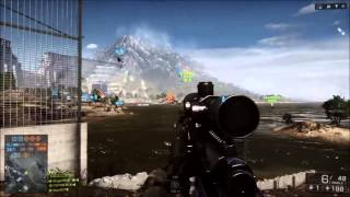 Battlefield 4 PS4 759m sniping headshot long distance