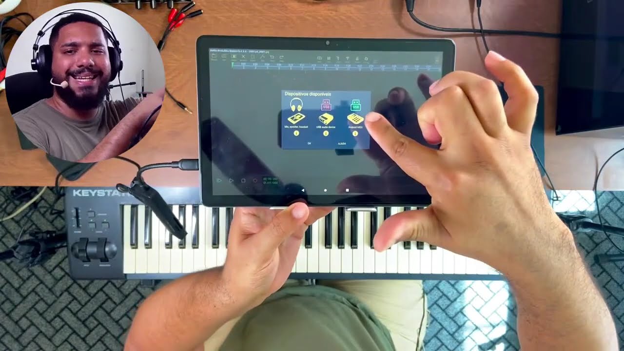 Testando o Audio Evolution com placa de áudio e sem placa de áudio 