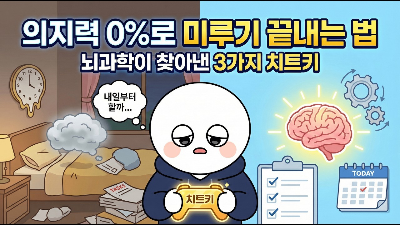 당신이 게으른 게 아닙니다. '뇌'를 속이지 못했을 뿐입니다 (미루기 해결 치트키