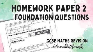 Half Past Paper - Week 2 - Foundation Edexcel GCSE Maths - Maths Revision