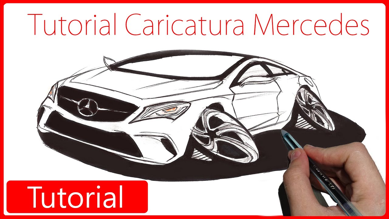 COMO DESENHAR CARROS: CARICATURA MERCEDES