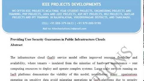 Providing User Security Guarantees in Public Infrastructure Clouds