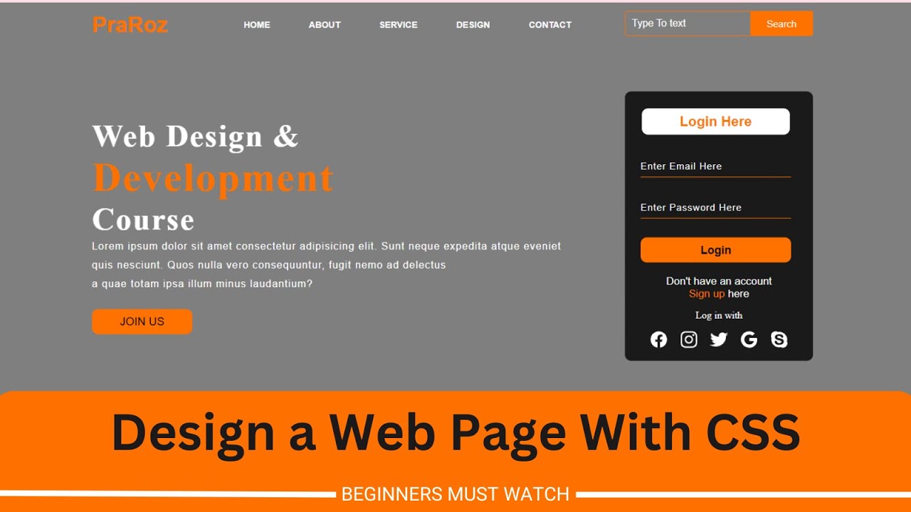 How To Create A Website using HTML & CSS | Step-by-Step Tutorial - YouTube