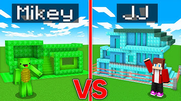Mikey EMERALD vs JJ DIAMOND Security House Survival Battle in Minecraft - Maizen