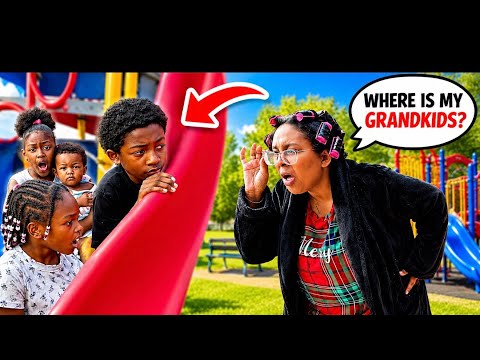 SIBLINGS HIDES FROM MEAN GRANDMA AT THE PARK | What Happens Next Is Shocking