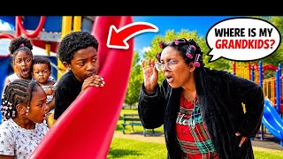 SIBLINGS HIDES FROM MEAN GRANDMA AT THE PARK | What Happens Next Is Shocking