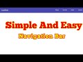 How to Create A Simple Navigation Bar Using HTML & CSS