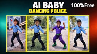 AI Police Baby Dancing Challenge 🚓💃 | How to Create the Viral TikTok & Facebook Video screenshot 1