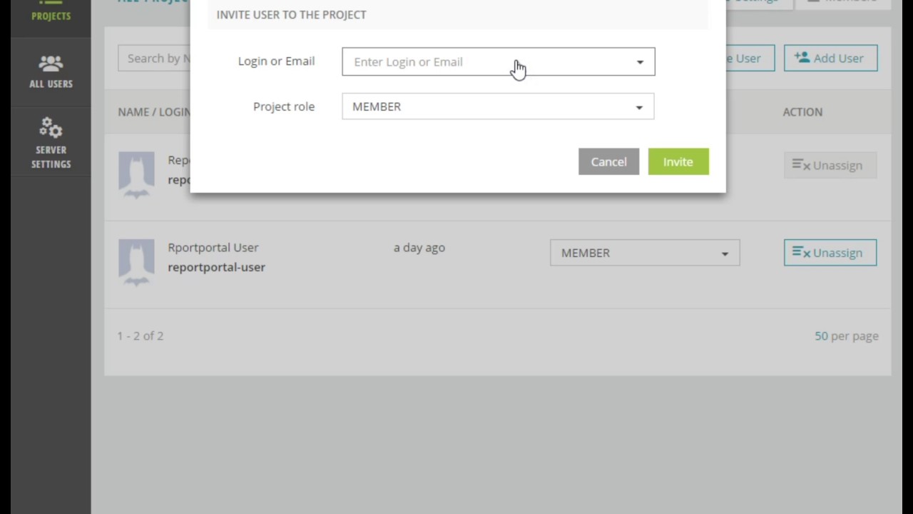 ManageUsers - assignunassign user from Members page in MB