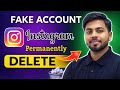 How To Delete Instagram Account Permanently 2025 ?? Instagram Fake Account Delete Kaise Kare.
