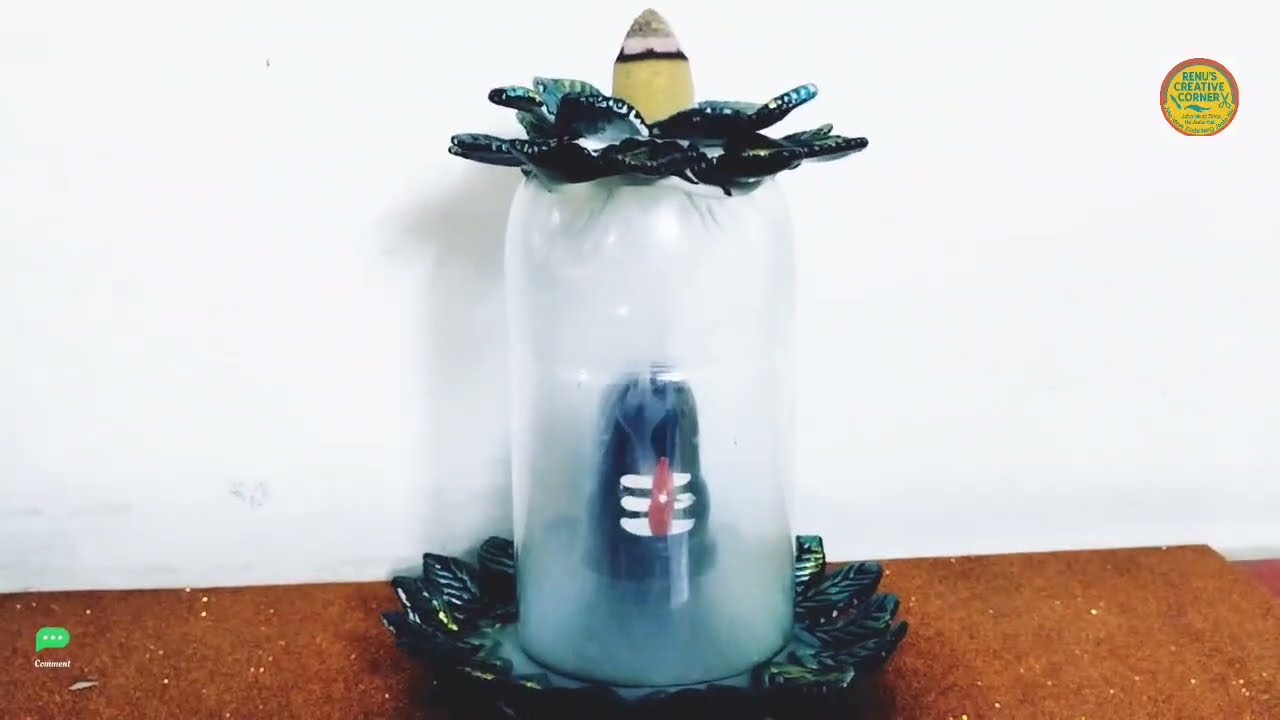 DIY Smoke Fountain Shivling With Clay & Plastic Bottle #Shivling #Fountain #diy #craft #viral #video