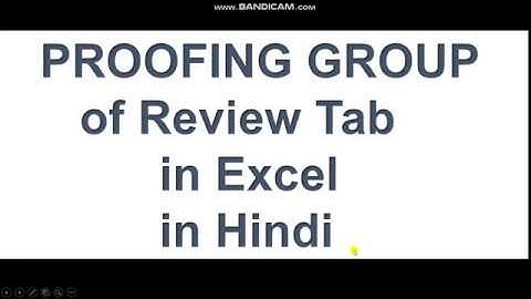 Proofing Group of Review Tab in Excel in Hindi By Niketank Mogha Sir