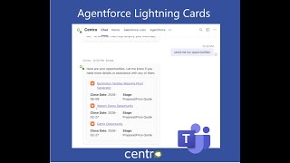 Agentforce Lightning Cards in Microsoft Teams