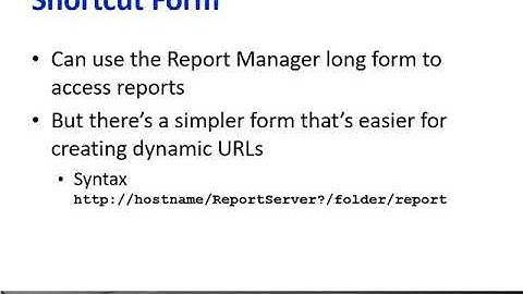 SSRS 2012, Part 07  Programming Report Access   Player   LearnNowOnline 2