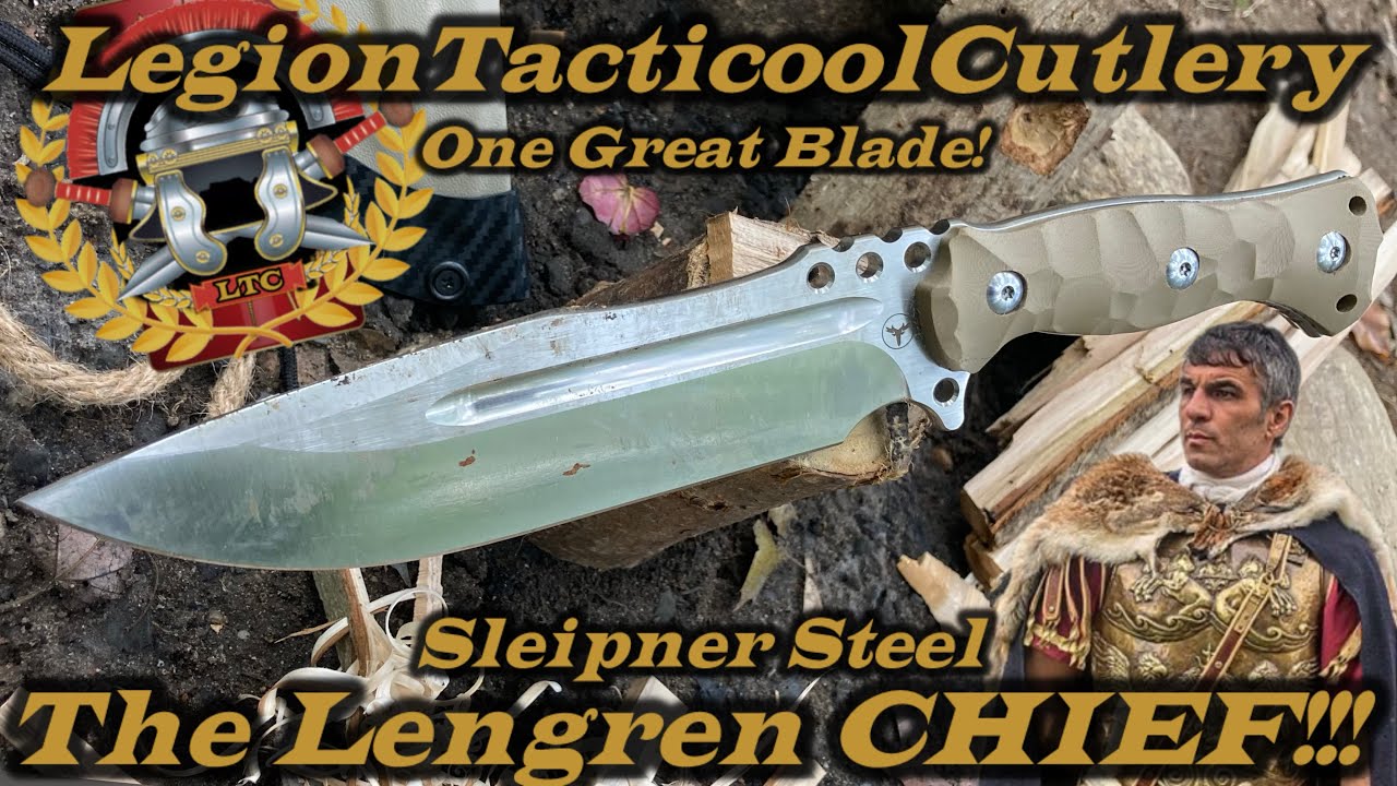 Lengren Chief Combat Knife in Sleipner steel #combatknife #survivalknife #campknife #fixedblade
