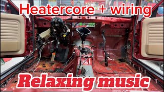 E30 heater-core removal and wiring cleanup | Relaxing music Timelapse | Fall asleep 