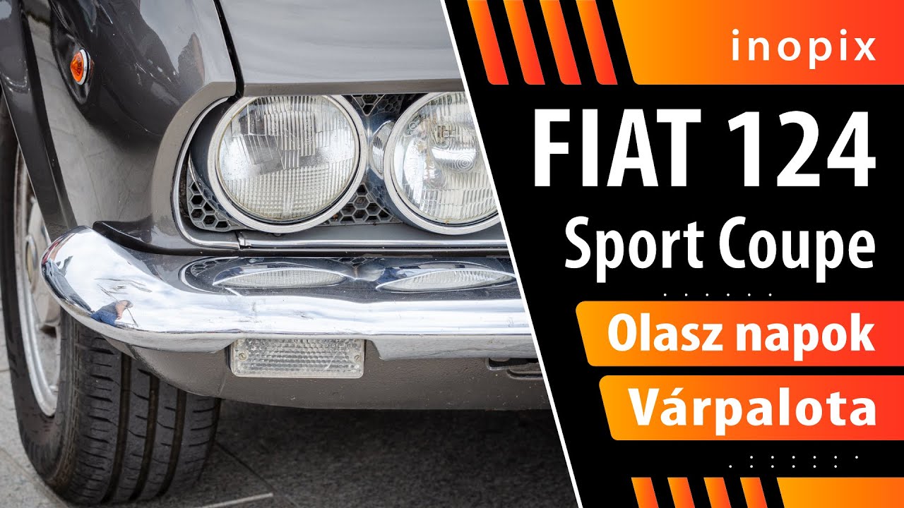 Veterán Fiat 124 Sport Coupeval a várpalotai olasz napokon