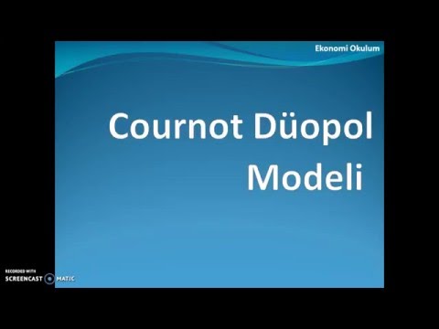 COURNOT'un DÜOPOL Modeli