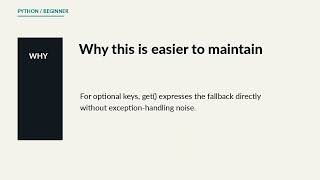 Full Avoid Missing-Key Errors with dict get Update