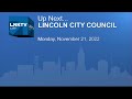 Lincoln City Council Meeting November 21, 2022