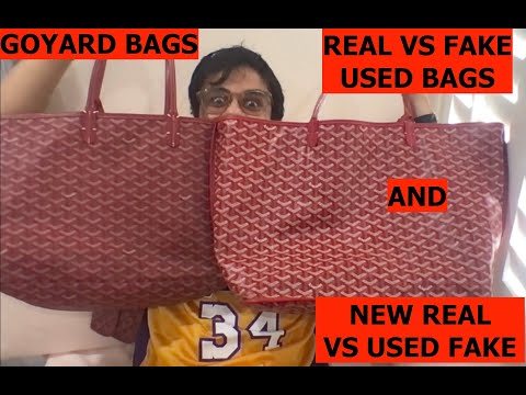 GoyardGang Gabbing - Used Fake v Used Real Bag v New Real - spot a fake 2nd  hand used resale bag 