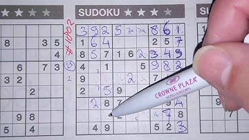 (#1802) Monday. Three Stars Sudoku puzzle.Bonus Extra edition. 10-26-2020 Extra part 1 of 4