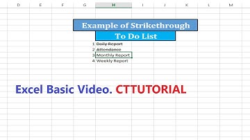 How to Use Strikethrough in Excel – Keyboard Shortcut and Examples|Strikethrough in Excel|CTTUTORIAL