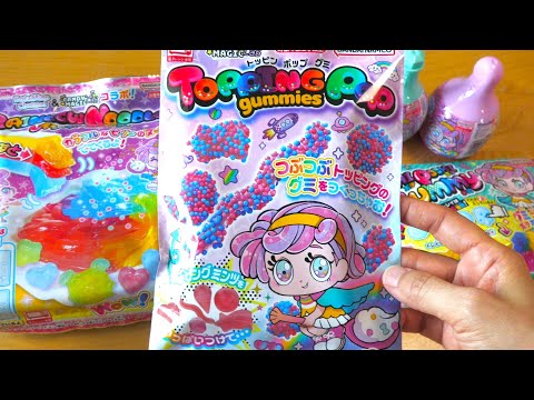 4 Japanese Interesting Heart-Food Gummy Making kits for ASMR like popincookin @decocookie