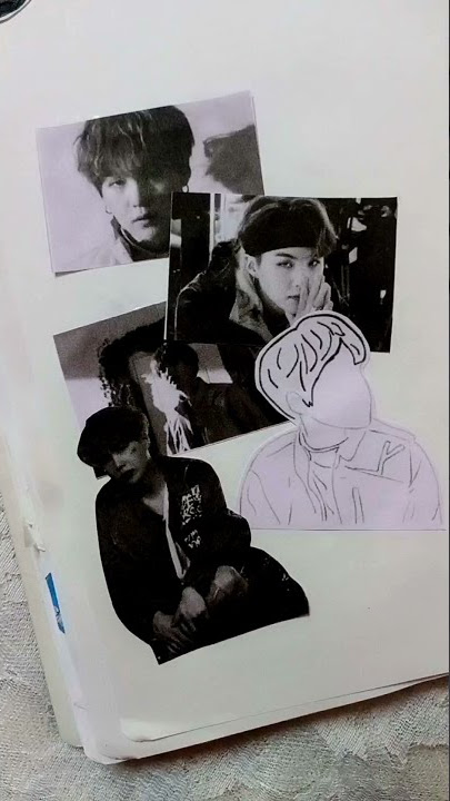 bts journal with black and white prints - requested spread ( interlude shadow)