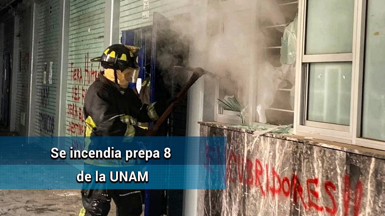 Reportan incendio en prepa 8 de la UNAM